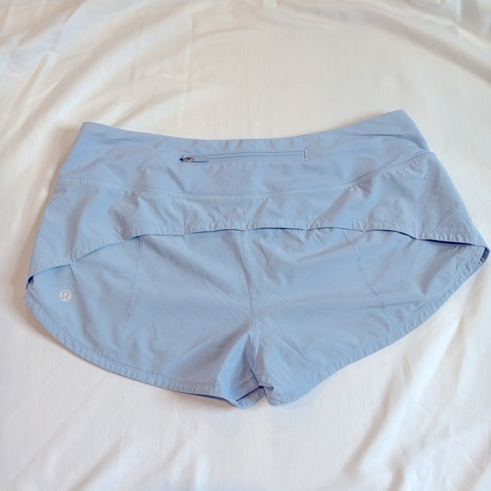 Baby Blue Lululemon 2.5” Speed- Up Shorts 🐳
